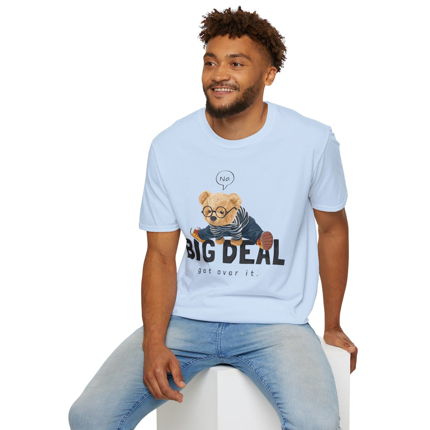 Playful Bear Graphic Tee - Unisex Softstyle T-Shirt, Casual Wear, Cute Gift, Birthday Shirt, Fun Statement Tee