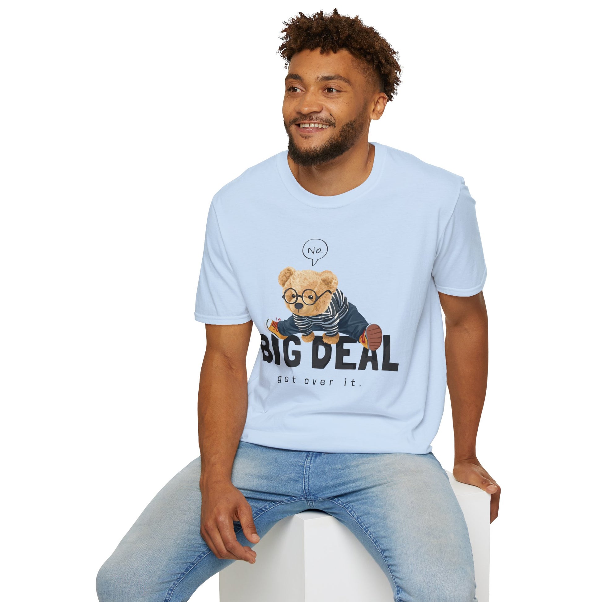 Playful Bear Graphic Tee - Unisex Softstyle T-Shirt, Casual Wear, Cute Gift, Birthday Shirt, Fun Statement Tee