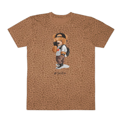 Stylish Graphic Tee for Fashion Lovers, Casual Wear, Street Style, Gifts for Him, Trendy Apparel Brown Leopard