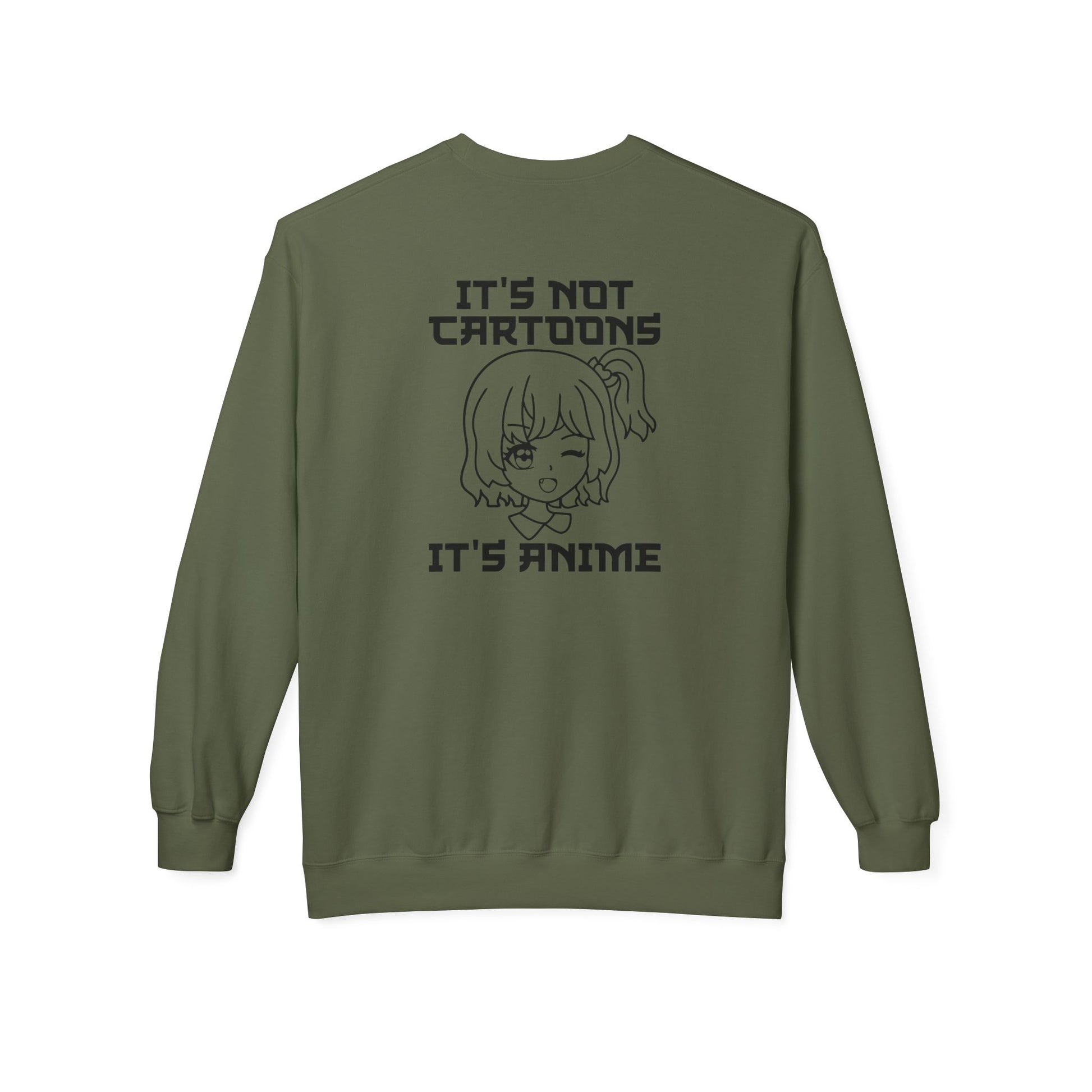 Anime Sweatshirt - It's Not Cartoons, Gift for Anime Fans, Casual Wear, Cozy Hoodie Alternative, Perfect for Conventions