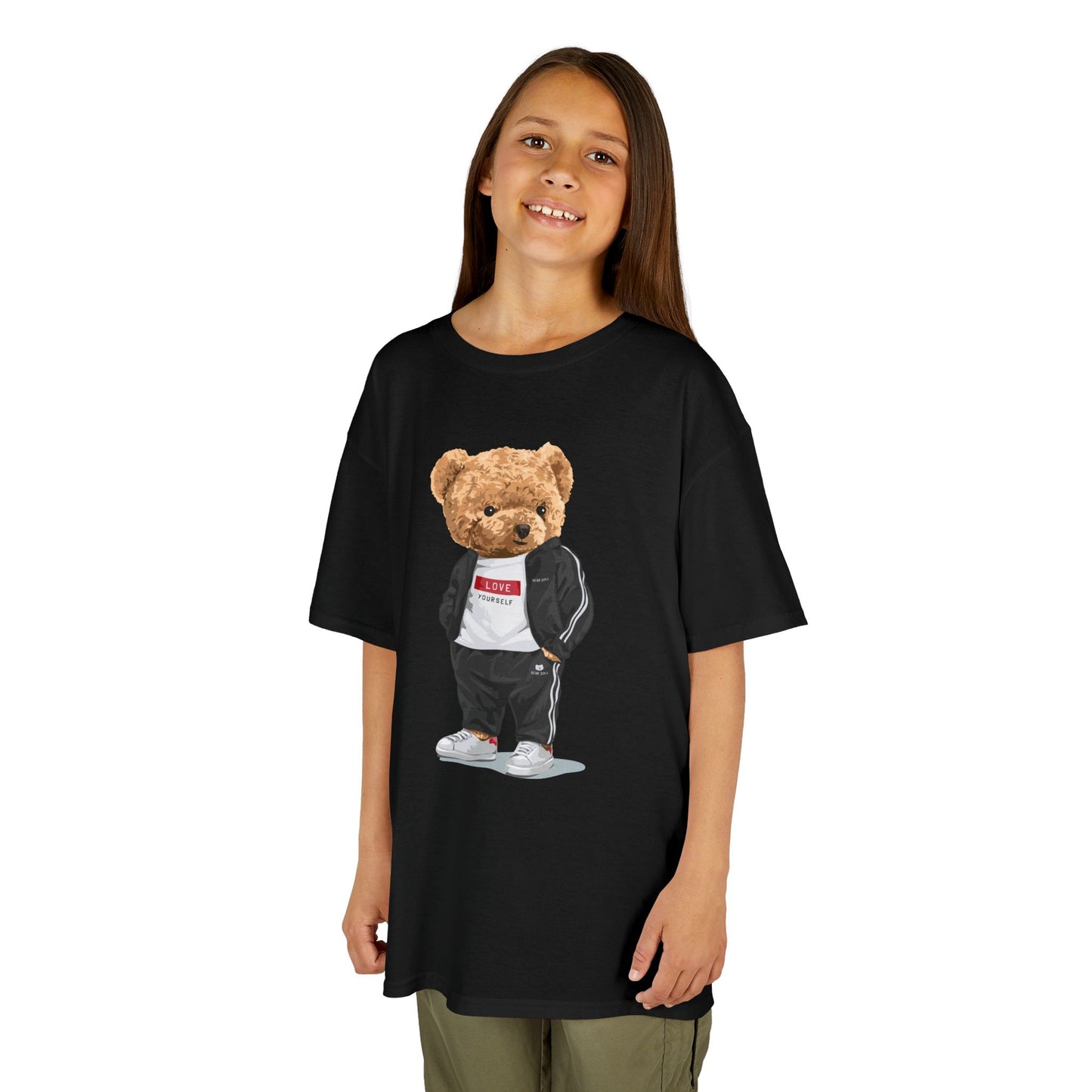 Youth Streetwear Graphic Tee - Fun Bear Design, Cool Kids T-Shirt, Summer Wear, Birthday Gift, Casual Outfit