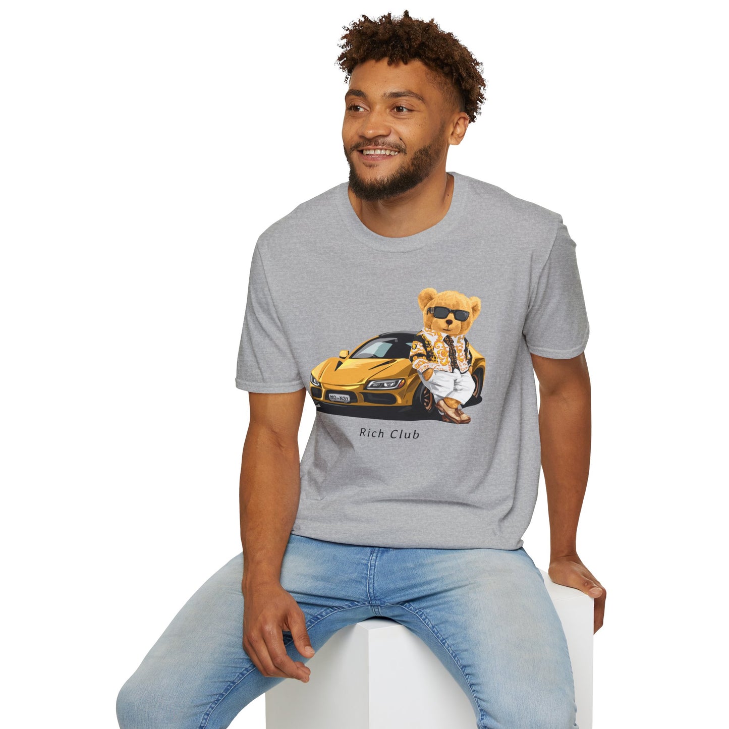 Luxury Lifestyle Bear T-Shirt, Vintage Car Tee, Unisex Graphic Shirt, Cool Fashion Apparel, Gift for Car Enthusiasts