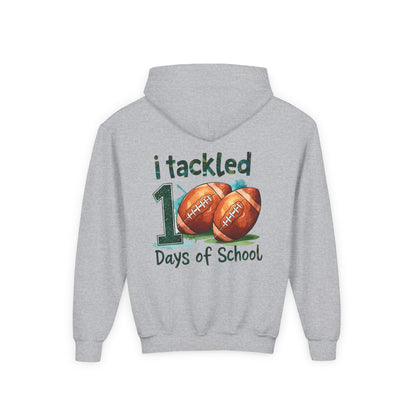 Youth Football Event Hoodie, 100 Days of School Sweatshirt, Back to School Gift, Student Motivation, Sports Lover Apparel