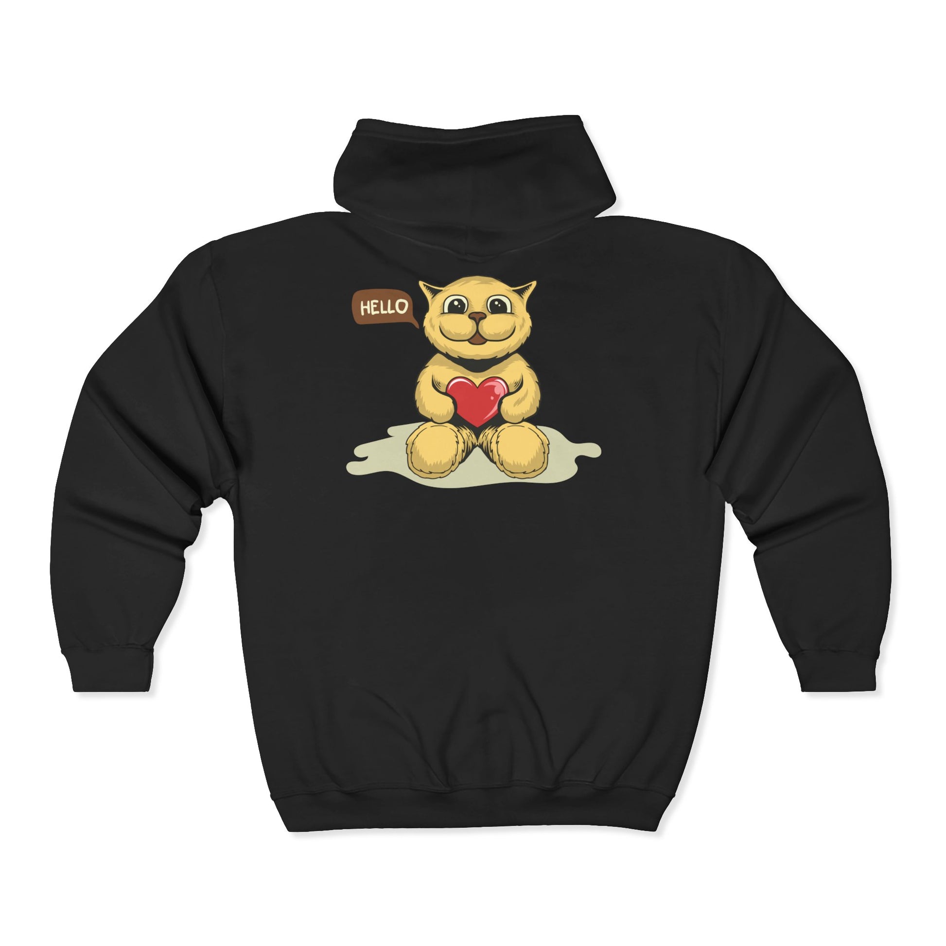 Cute Bear Zip-Up Hoodie, Cozy Sweatshirt, Warm Layering Piece, Gifts for Friends, Casual Wear, Valentine’s Day Gift, Unisex Apparel