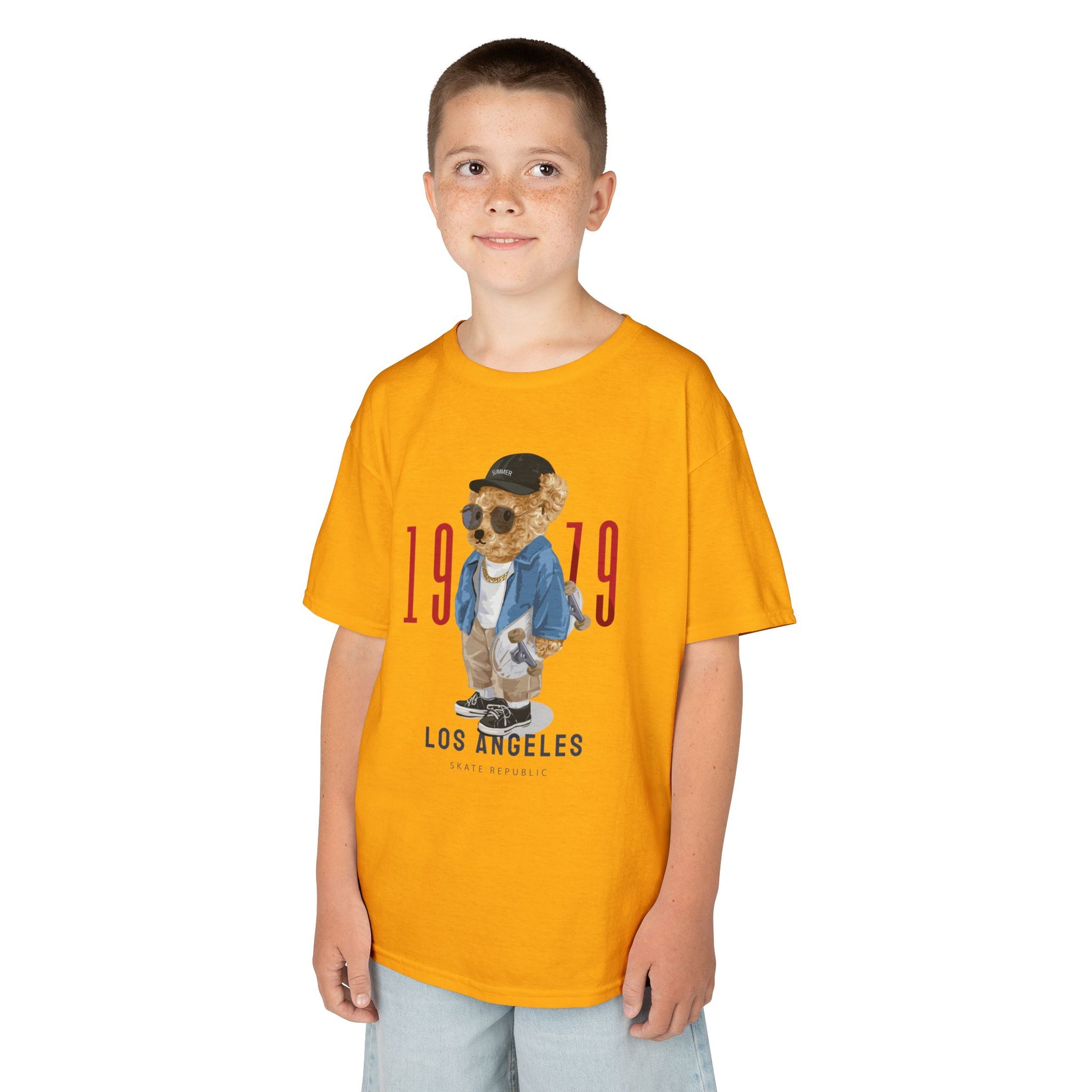 Vintage Kids Tee with Cool Bear Design, Fun Graphic T-Shirt, Cute Bear Apparel, Los Angeles 1979 Tee, Casual Everyday Wear
