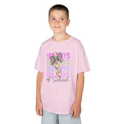 Kids 100 Days of School Tee, Fun Kids' T-Shirt, Celebration Shirt for Back to School, Kindergarten Milestone Gift, Cute Animal Print Design