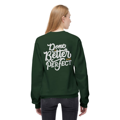Motivational Fleece Sweatshirt: Cozy Crewneck, Perfect for Self-Care Days, Gift for Friends, Inspirational Quotes, Peer Encouragement