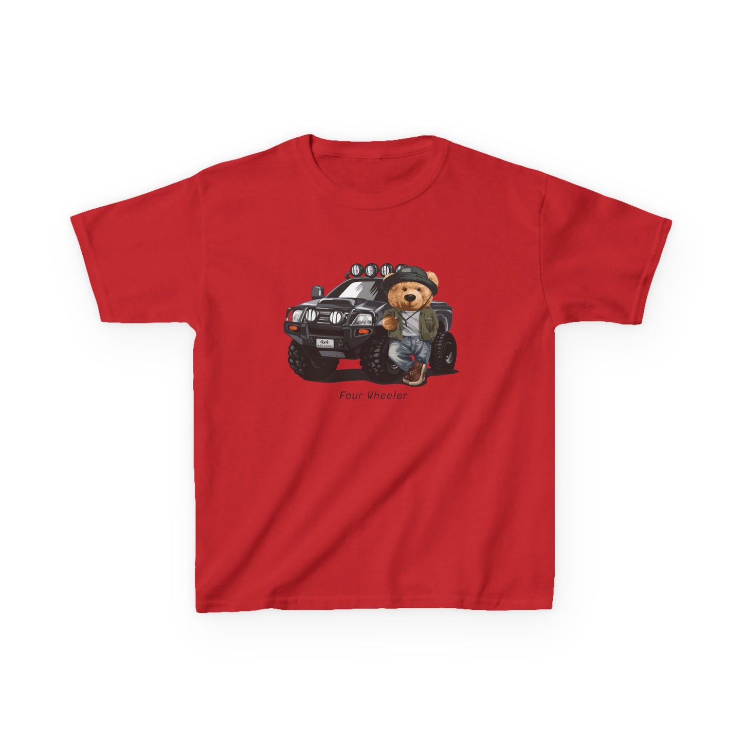 Kids Graphic Tee, Fun Animal Theme Shirt, Perfect for Birthdays, Playdates, Gifts for Boys and Girls, Cute Casual Wear Red