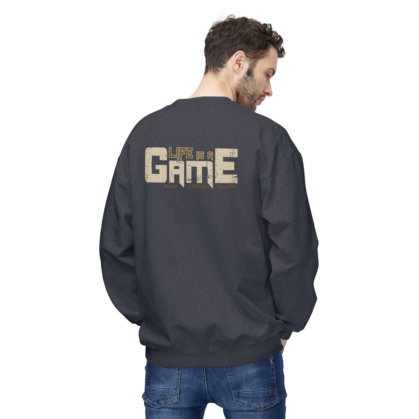 Game Life Unisex Sweatshirt, Soft Sweatshirt, Gamer Gift, Casual Wear, Birthday Gift, Inspirational Apparel Dark Heather