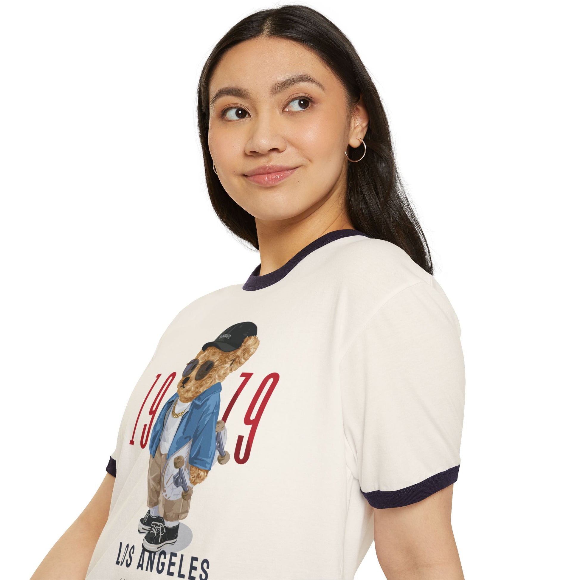 Retro Bear Graphic T-Shirt, Unisex Vintage Tee, Casual Summer Top, Birthday Gift, Streetwear Style, 1979 Los Angeles Design