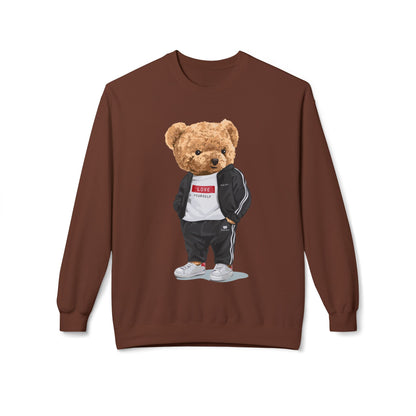 Teddy Bear Sweatshirt - Perfect for Teens, Gifts, Casual Wear, Winter Essentials, Cute Graphic Apparel Cocoa