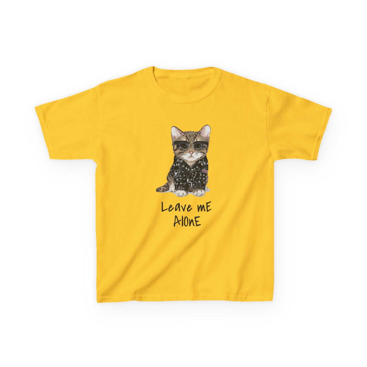 Cat Lover Kids Tee - "Leave Me Alone" Shirt, Funny Kids Apparel, Gift for Cat Lovers, Cute Cat Shirt for Kids, Animal Lover T-Shirt Daisy