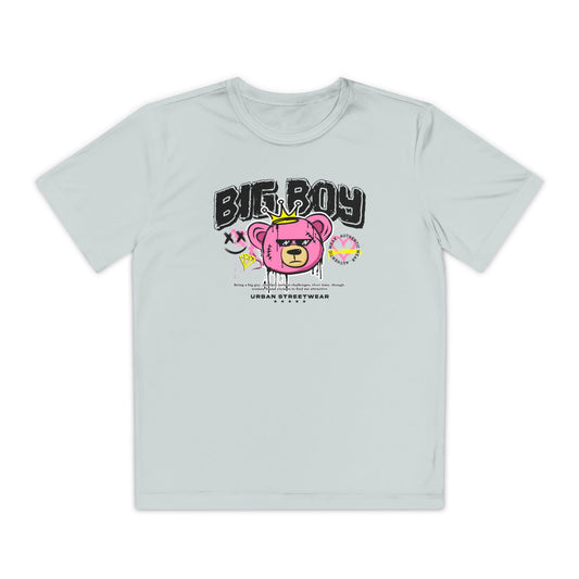 Youth Graphic Tee - Cool Bear Design, Trendy Youth Shirt, Perfect Gift for Kids, Summer Wear, Birthday Present, Sportswear Silver