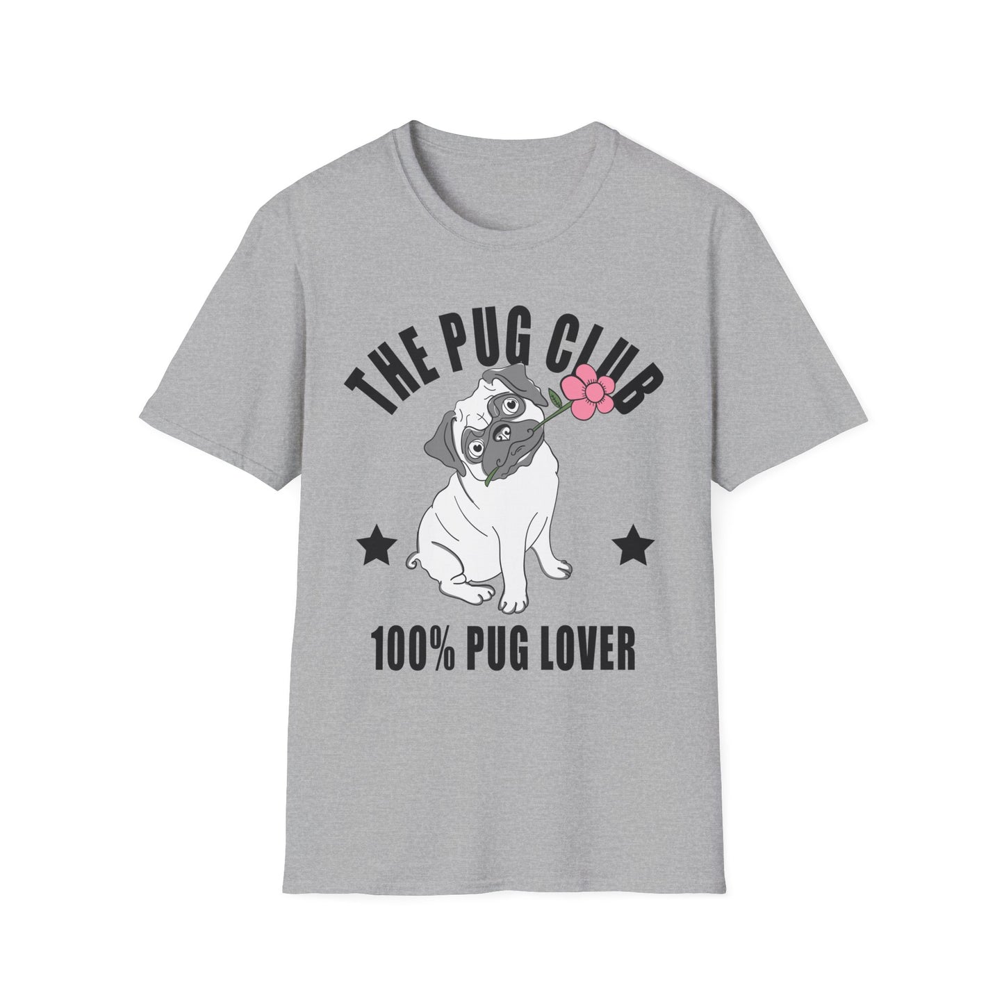 Funny Pug Lover T-Shirt, Pet Owner Gift, Dog Club Tee, Cute Animal Shirt, Pug Enthusiast Apparel Sport Grey