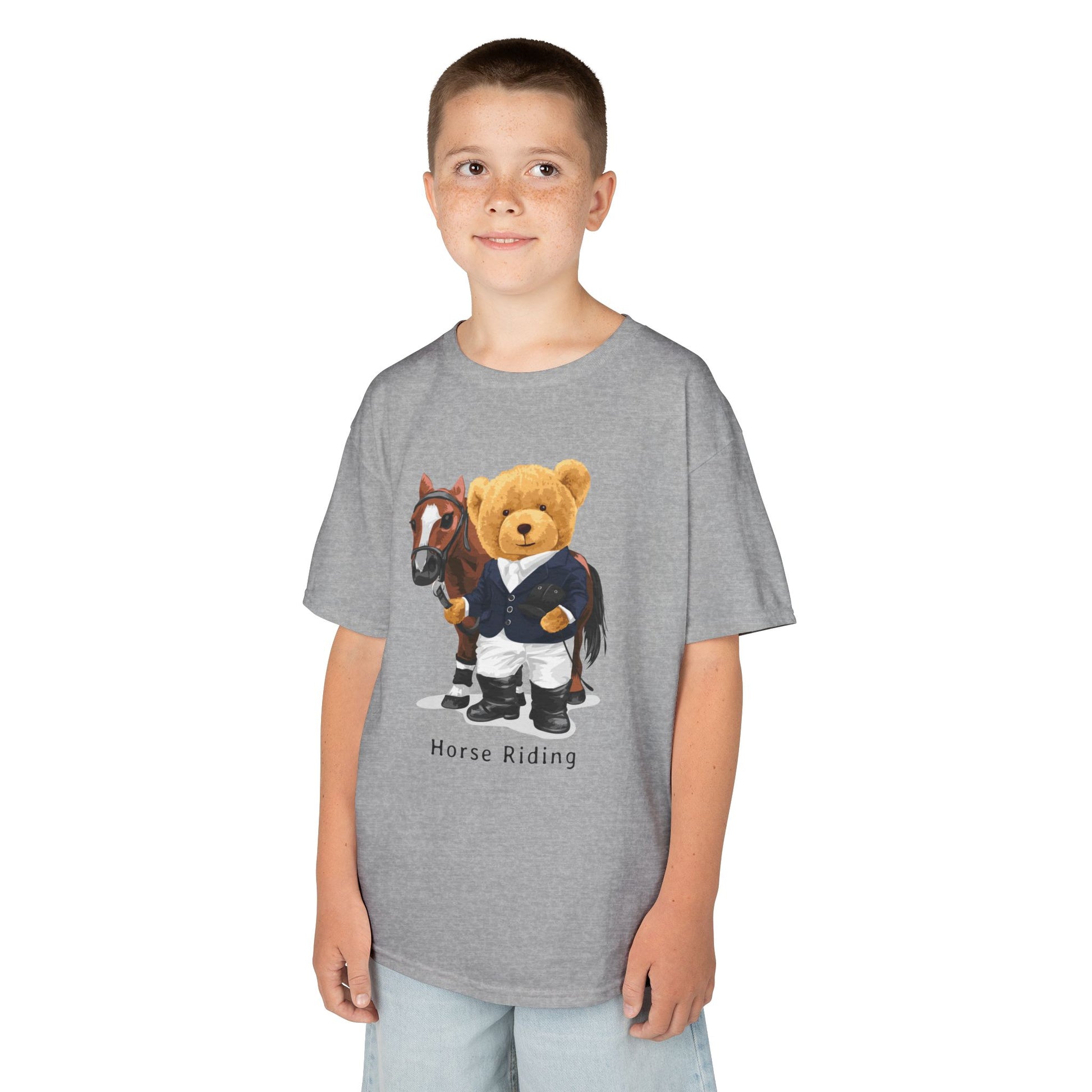 Kids Horse Riding Tee - Fun, Comfortable Cotton Shirt for Equestrian Lovers, Ideal for Birthdays, Gifts, Everyday Wear, Kids Apparel