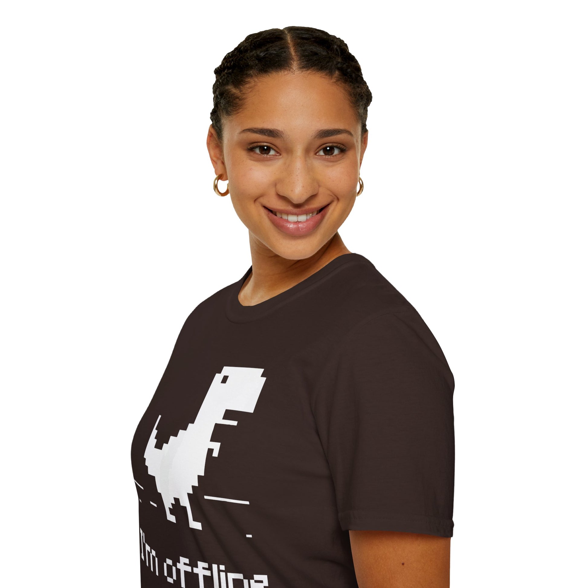 Retro Dinosaur Tee - I'm Offline T-Shirt | Perfect Gift for Gamers, Casual Wear, Retro Design, Birthday Surprise, Fun Gift