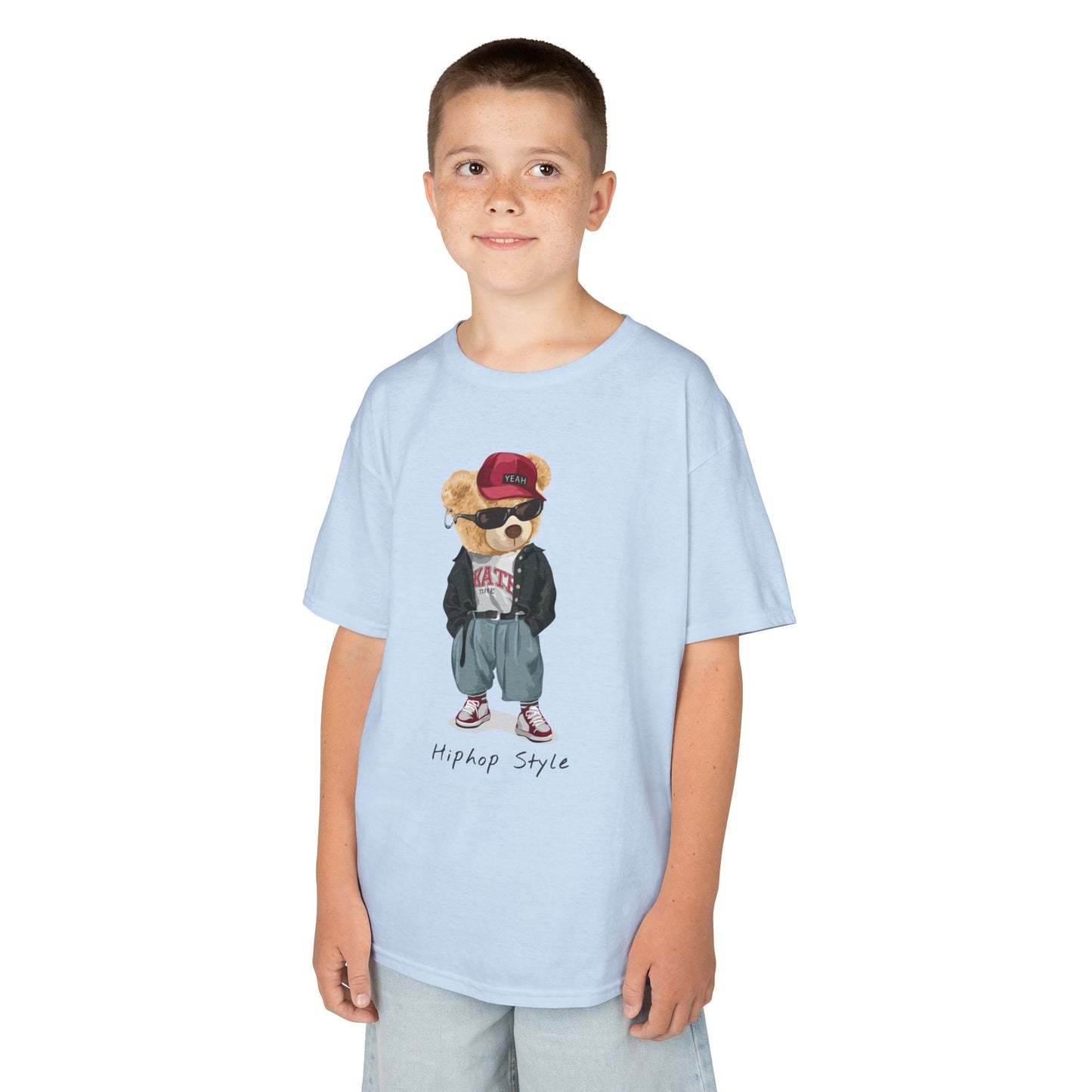 Trendy Kids Tee, Cool Bear Graphic Tee, Youth Fashion T-Shirt, Street Style Kids Shirt, Unique Kids Apparel, Fun Summer Tee