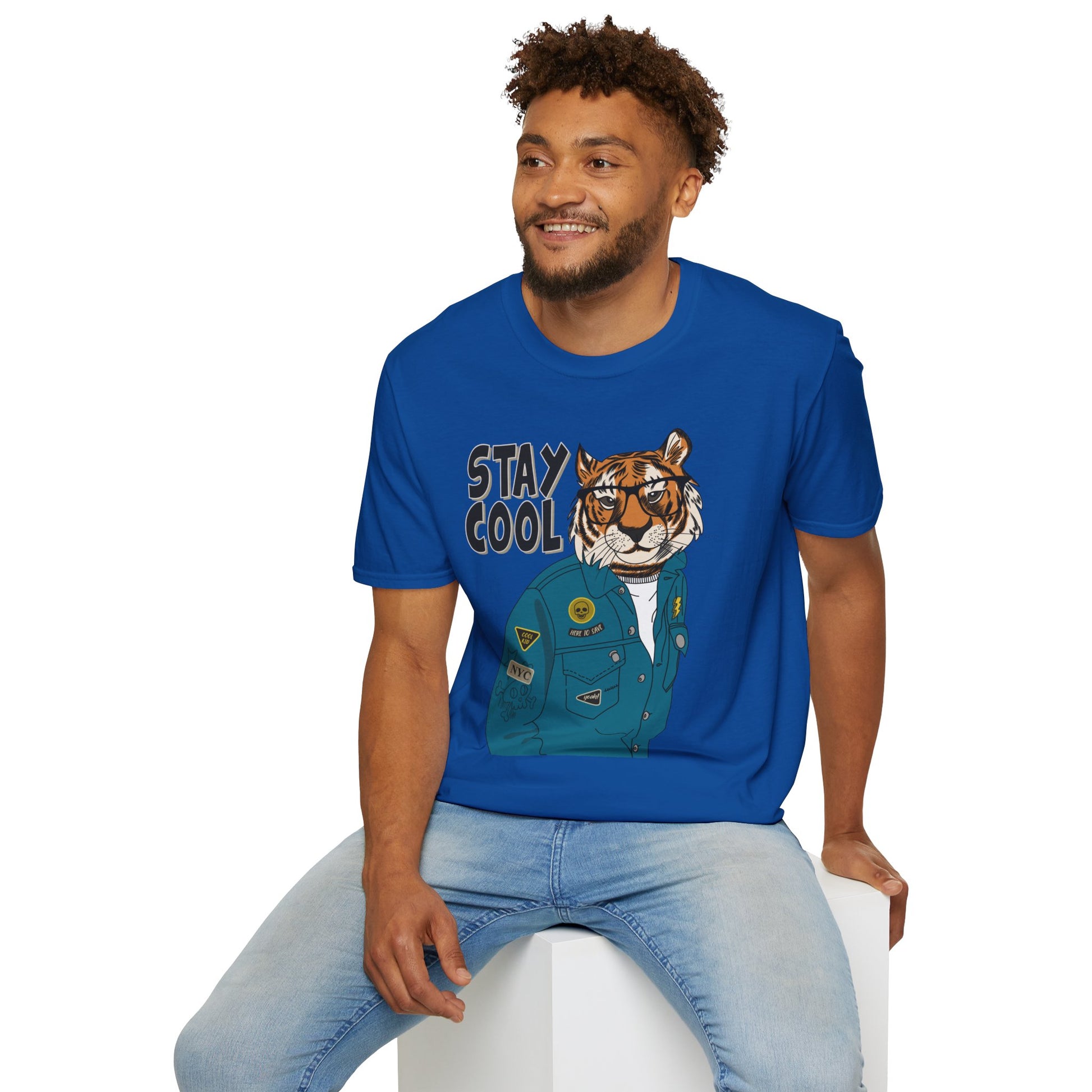 Cool Tiger Graphic T-Shirt | Stay Cool Tee, Unisex Sizes, Casual Wear, Gift for Animal Lovers, Everyday Style
