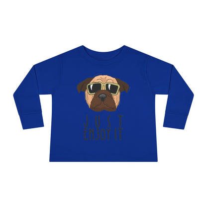 Cool Dog Toddler Long Sleeve Tee, Funny Kid Shirt, Cute Animal Tee, Gifts for Toddlers, Birthday Party Outfit, Animal Lover Apparel Royal