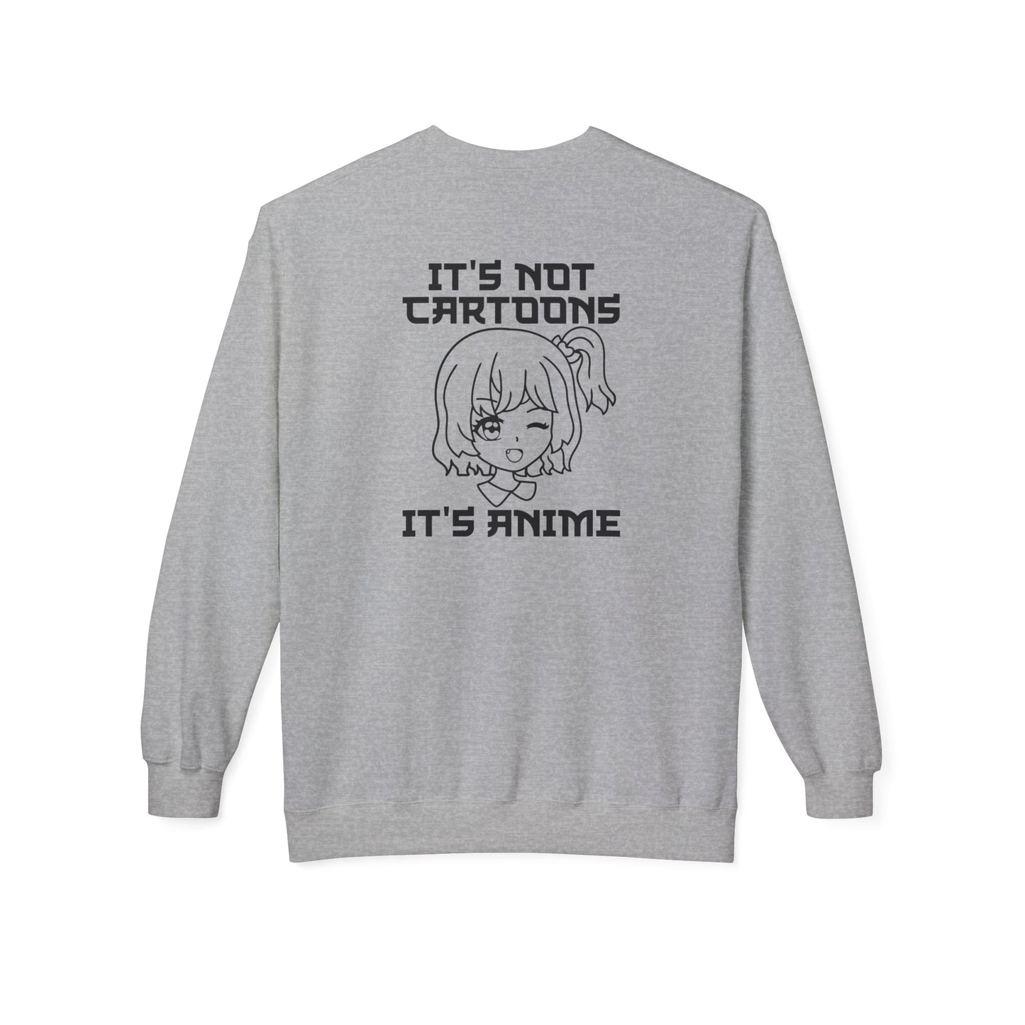 Anime Sweatshirt - It's Not Cartoons, Gift for Anime Fans, Casual Wear, Cozy Hoodie Alternative, Perfect for Conventions