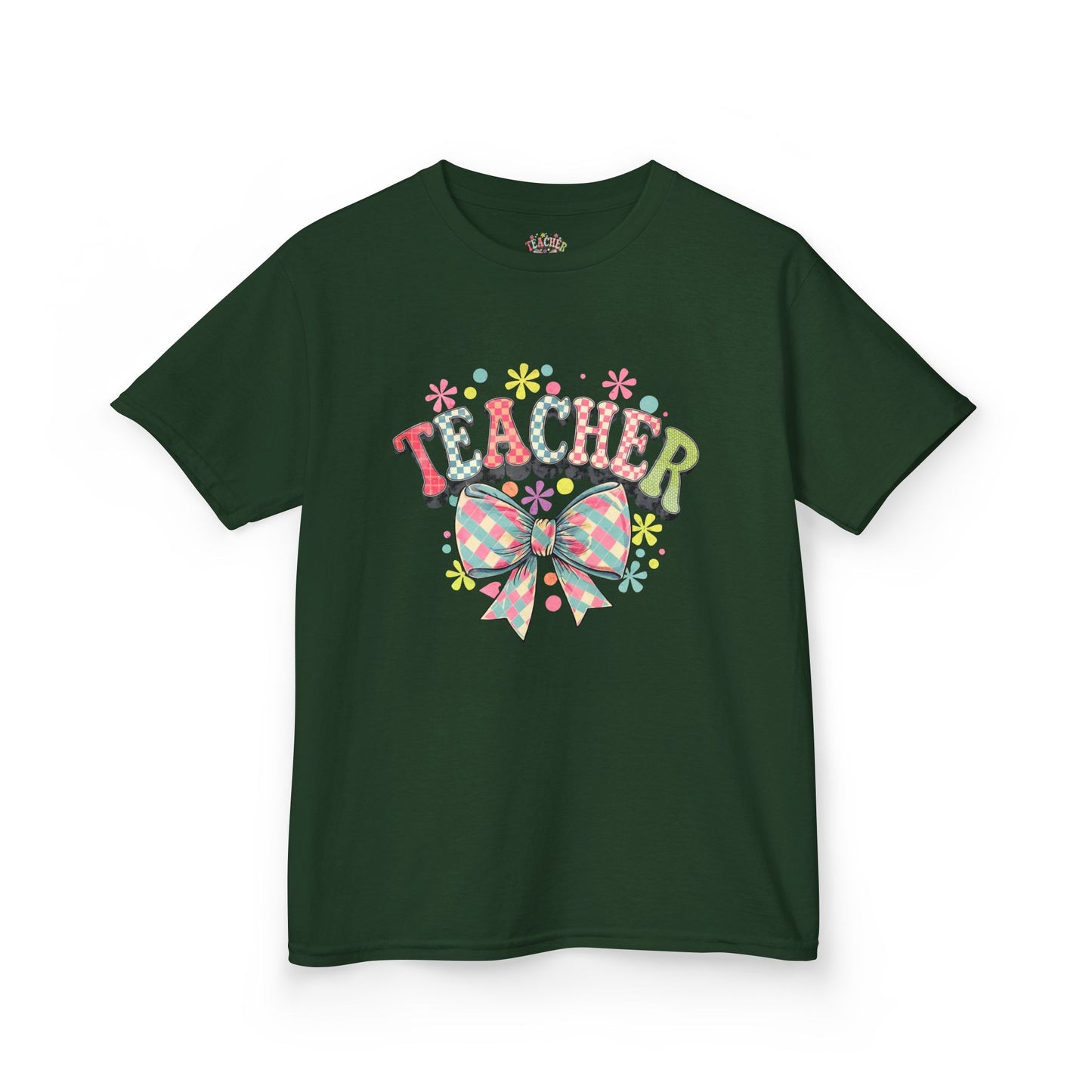Cute Teacher Kids T-Shirt, Back to School Gift, Classroom Shirt, Kids Apparel, Teacher Appreciation Shirt, Fun Kids Tee Forest Green