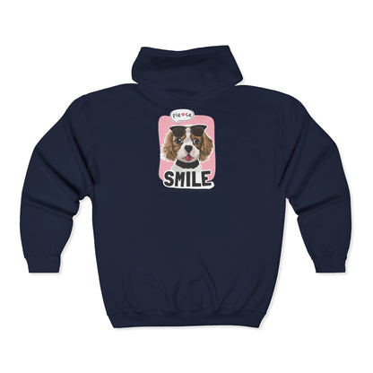 Cavalier King Charles Spaniel Sunglasses Zip Hoodie
