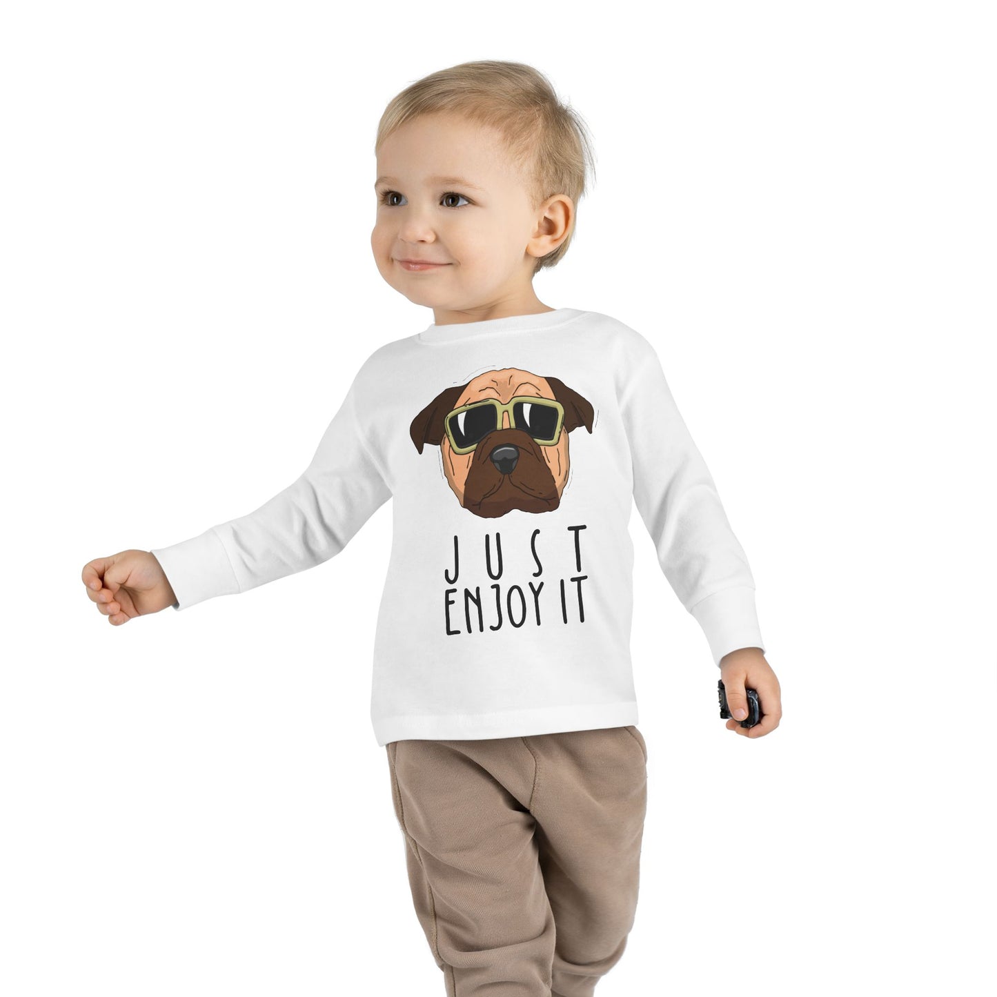Cool Dog Toddler Long Sleeve Tee, Funny Kid Shirt, Cute Animal Tee, Gifts for Toddlers, Birthday Party Outfit, Animal Lover Apparel