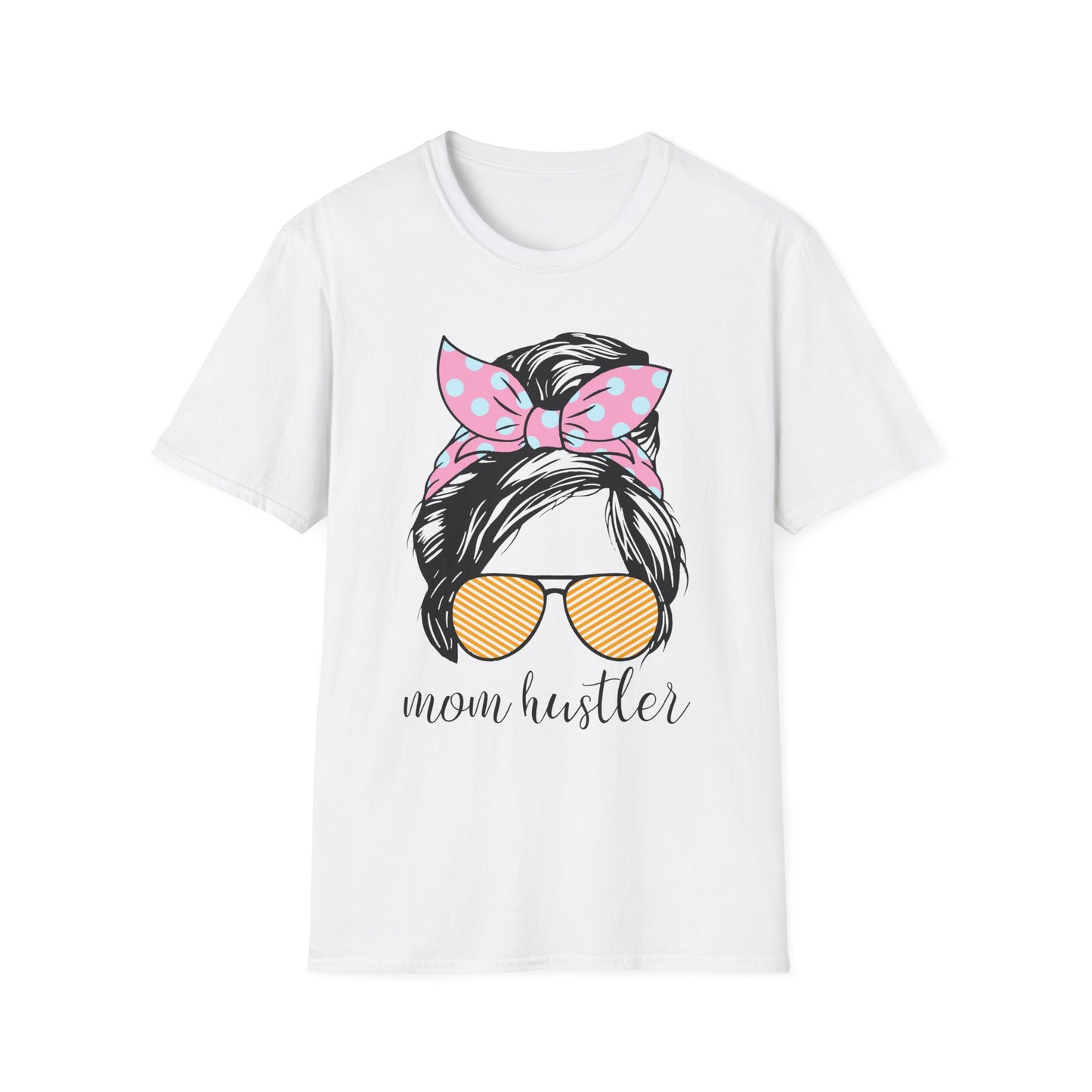 Mom Hustler T-Shirt, Cute Mom Gift, Casual Wear, Mother's Day Outfit, Gift for Moms, Everyday Style White