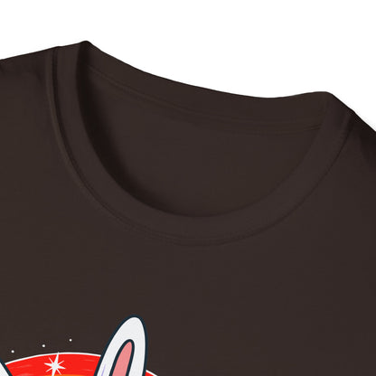 Rainbow Rabbit Cool Vibes Unisex T-Shirt, Fun Gift for Animal Lovers, Perfect for Parties, Birthdays, and Everyday Wear