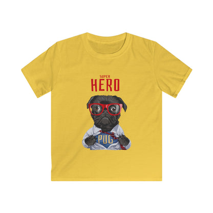 Superhero Pug Kids Tee, Cute Pet T-Shirt, Funny Dog Shirt, Gift for Dog Lovers, Birthday Outfit for Kids Daisy