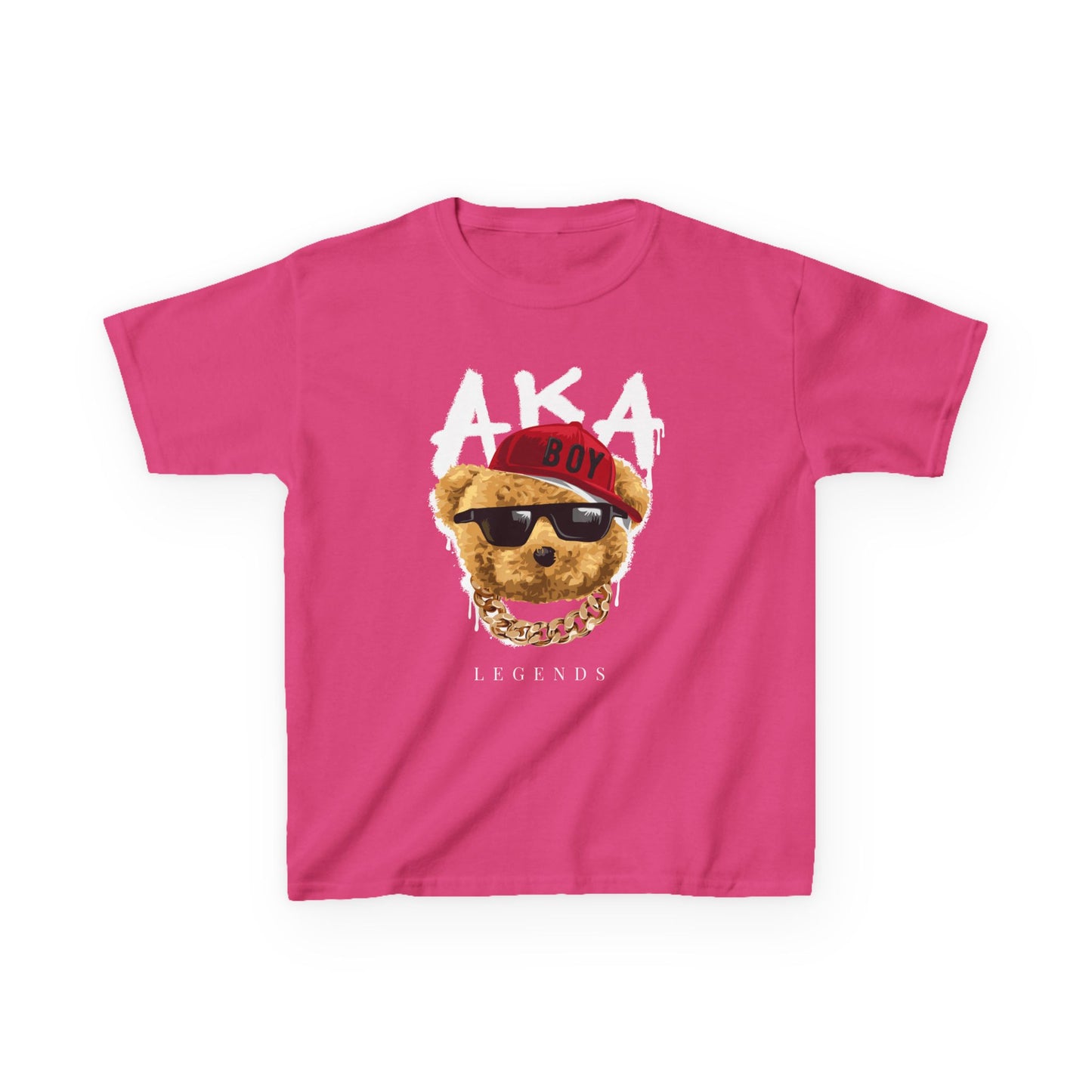 Fun Trendy Kids Tee, Cool Kid Shirt, Bear Graphic Tee, Gift for Boys, Casual Everyday Wear Heliconia