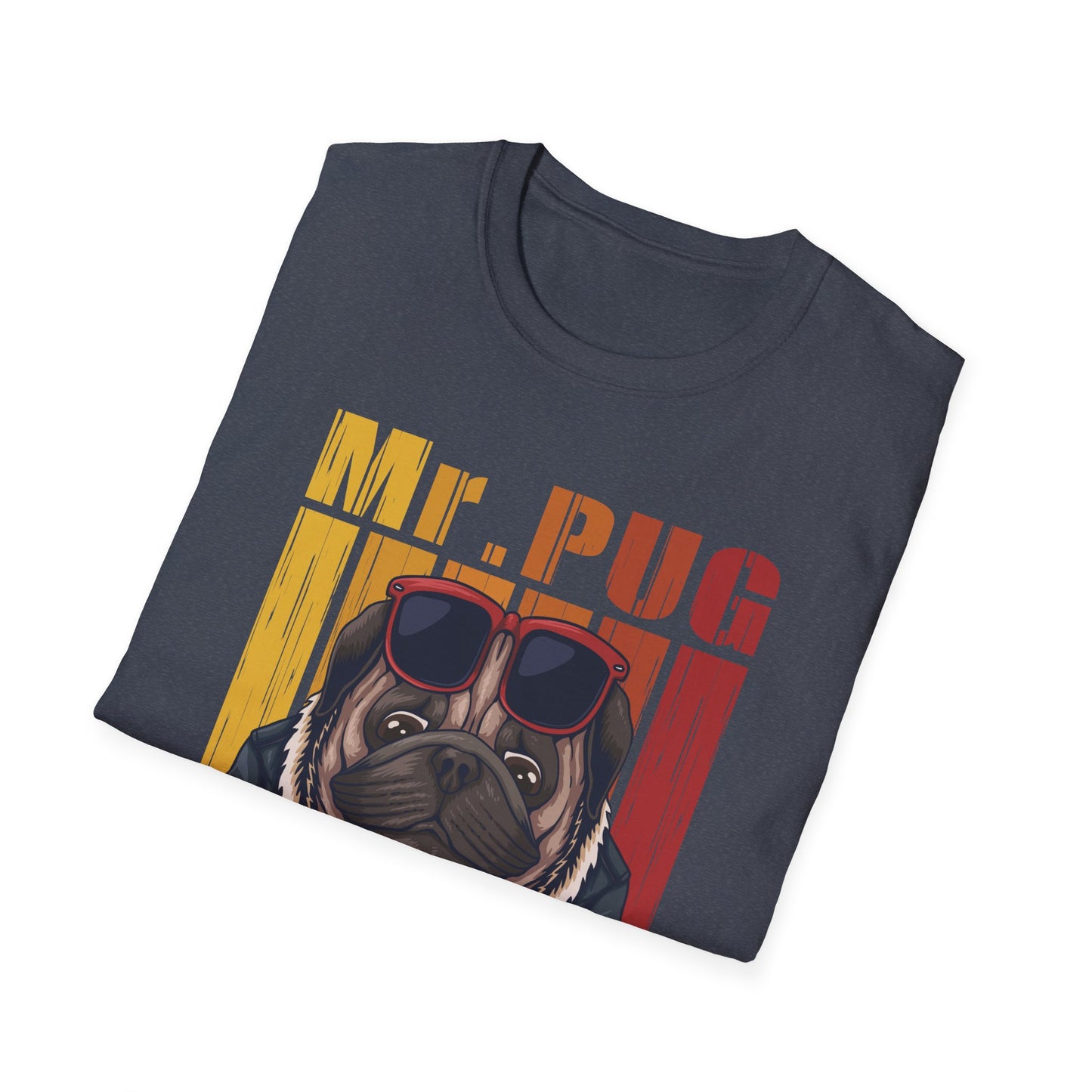 Pug Graphic T-Shirt for Dog Lovers, Unisex Softstyle Tee, Funny Pet Shirt, Gift for Dog Owners, Casual Wear, Birthday Gift