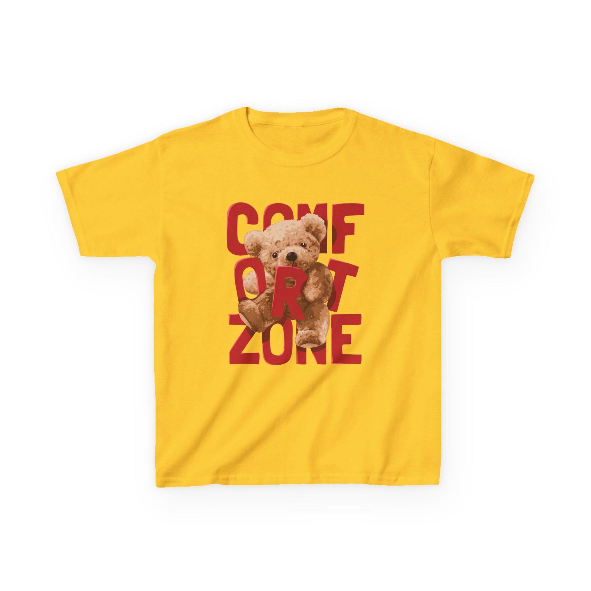 Comfort Zone Kids Tee, Cute Bear Shirt for Children, Gifts for Kids, Birthday Apparel, Fun and Cozy Clothing