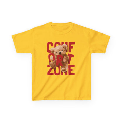 Comfort Zone Kids Tee, Cute Bear Shirt for Children, Gifts for Kids, Birthday Apparel, Fun and Cozy Clothing