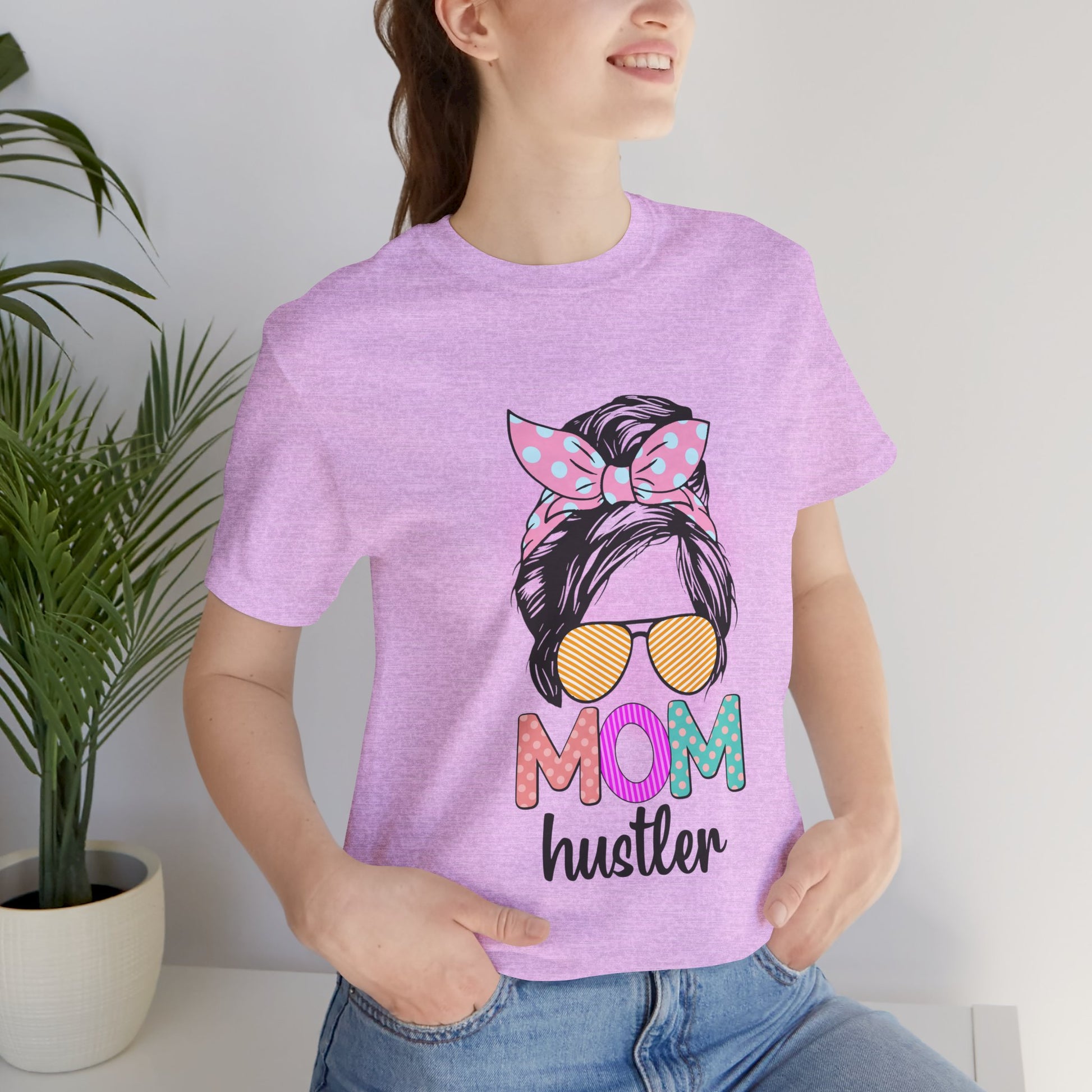 Mom Hustler Graphic Tee, Trendy Shirt for Moms, Mother's Day Gift, Motivational Tee, Casual Wear