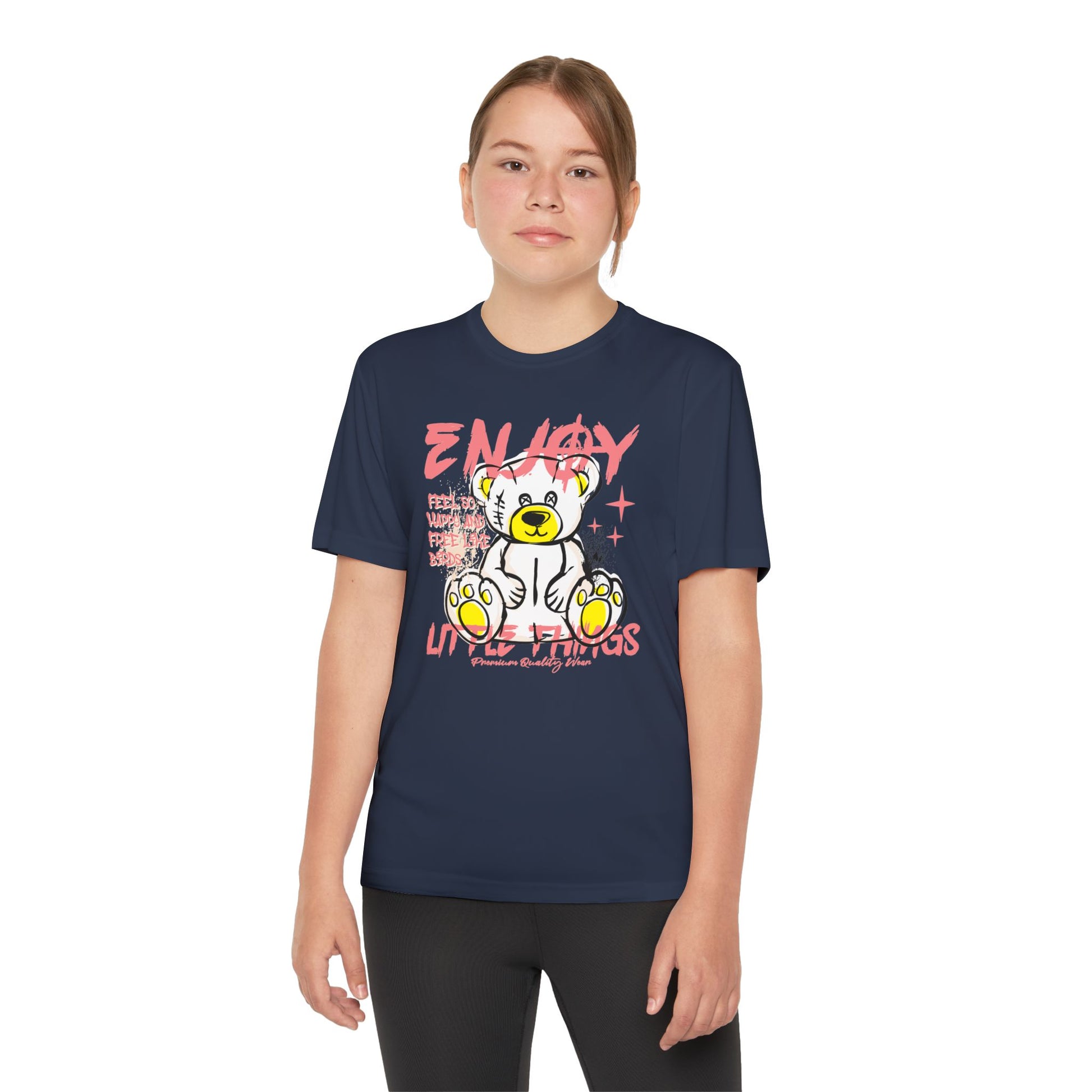 Youth Graphic Tee - 'Energy' Bear Design | Fun, Trendy T-Shirt for Kids, Birthday Gift, Everyday Wear, Cool Summer Style