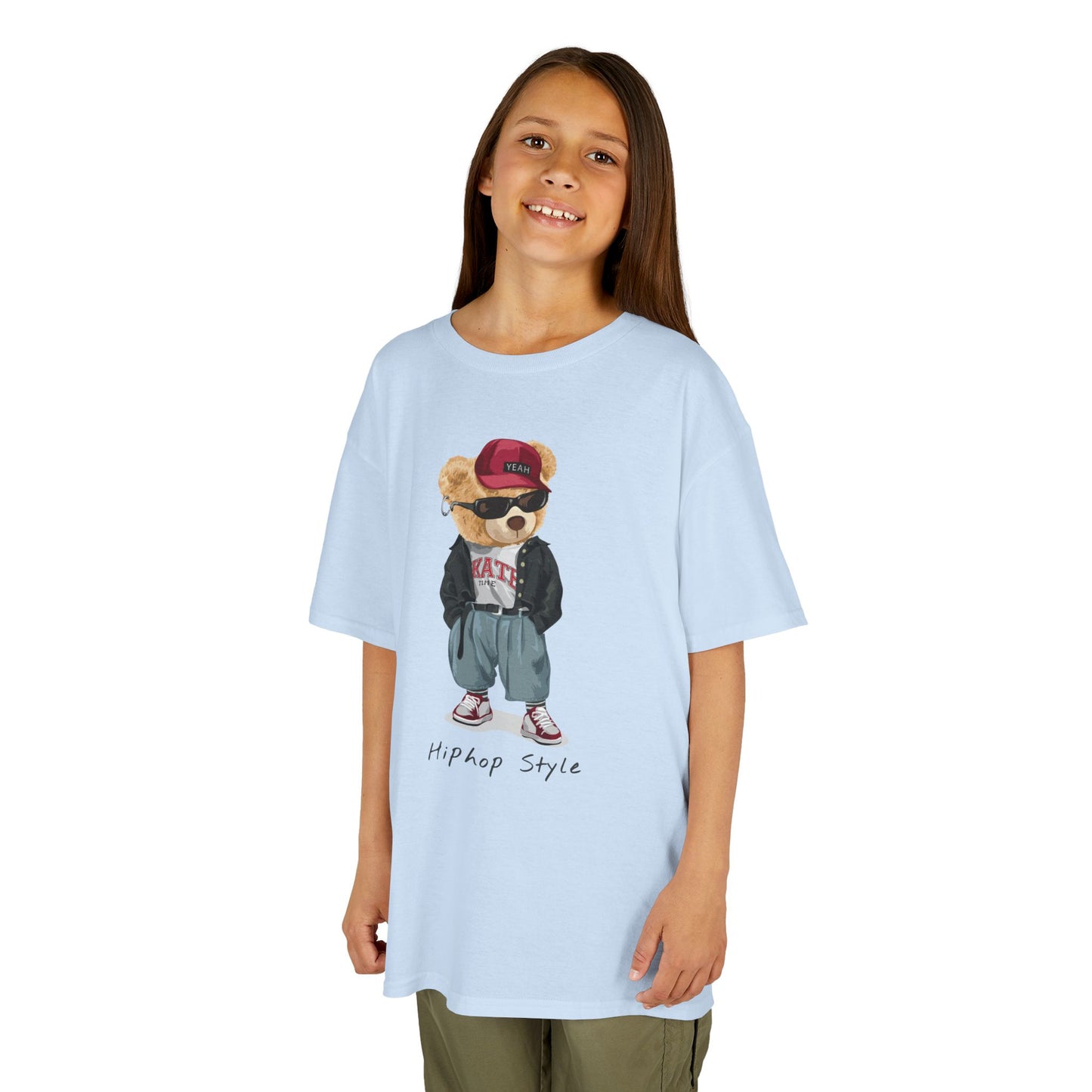 Trendy Kids Tee, Cool Bear Graphic Tee, Youth Fashion T-Shirt, Street Style Kids Shirt, Unique Kids Apparel, Fun Summer Tee