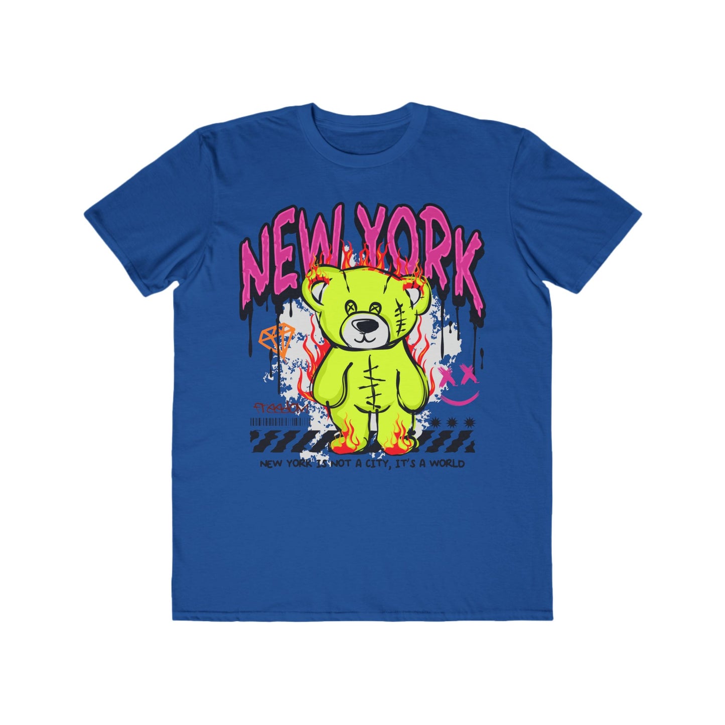 New York Graphic Tee, Urban Wear For Men, Stylish Casual T-Shirt, Urban Streetwear Top, Gift for NY Lovers, Trendy Summer Tee Royal Blue