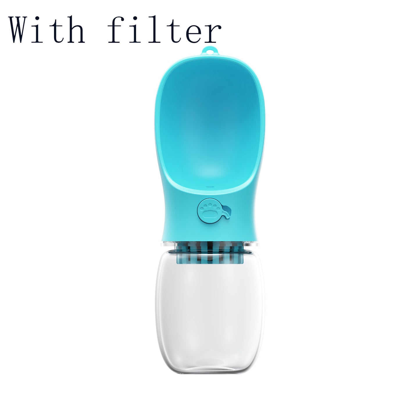 Pet Water Cup Outdoor Portable Water Bottle Blue With filter 350ML