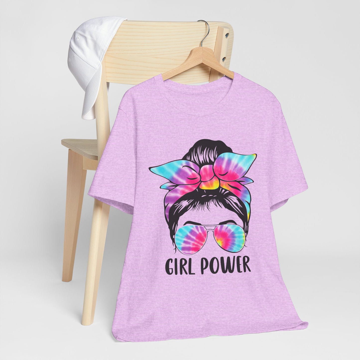 Girl Power Tie-Dye Tee, Unisex Short Sleeve Shirt, Feminist Apparel, Gift for Her, Casual Everyday Wear, Birthday Present