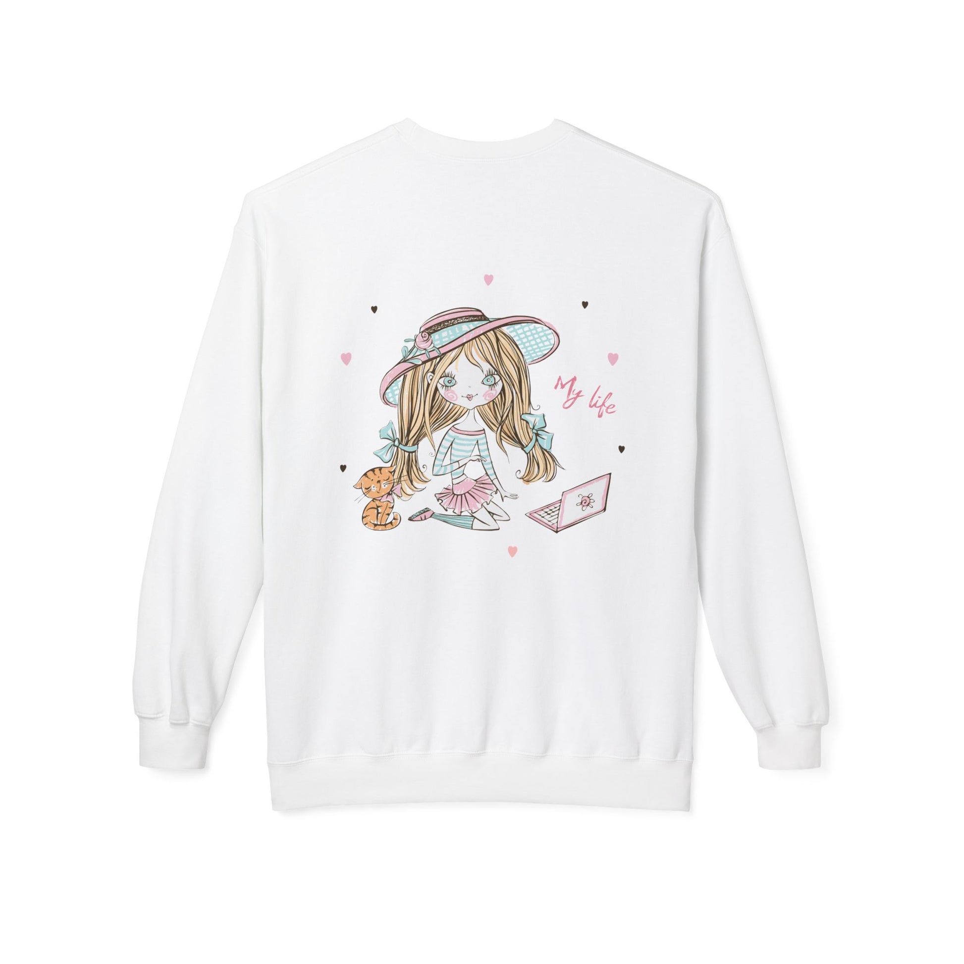 Cute Illustrated Crewneck Sweatshirt, Cozy Everyday Wear, Gift for Her, Fun Fashion, Casual Outfit, Birthday Present
