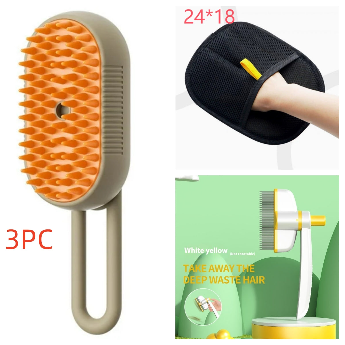Cat Steam Brush Steamy Dog Brush 3 In 1 Electric Spray Cat Hair Brushes For Massage Pet Grooming Comb Hair Removal Combs Pet Products Set5 USB