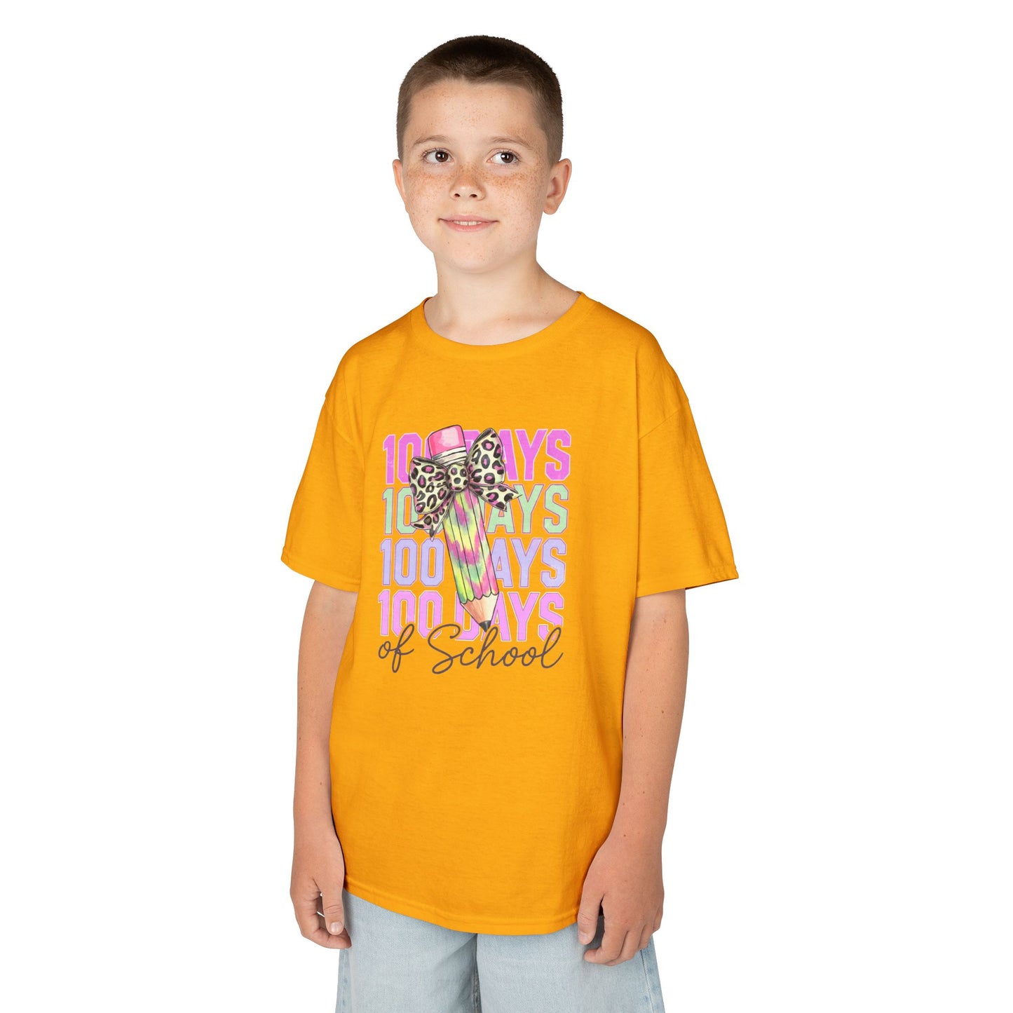 Kids 100 Days of School Tee, Fun Kids' T-Shirt, Celebration Shirt for Back to School, Kindergarten Milestone Gift, Cute Animal Print Design