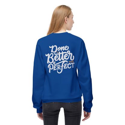 Motivational Fleece Sweatshirt: Cozy Crewneck, Perfect for Self-Care Days, Gift for Friends, Inspirational Quotes, Peer Encouragement