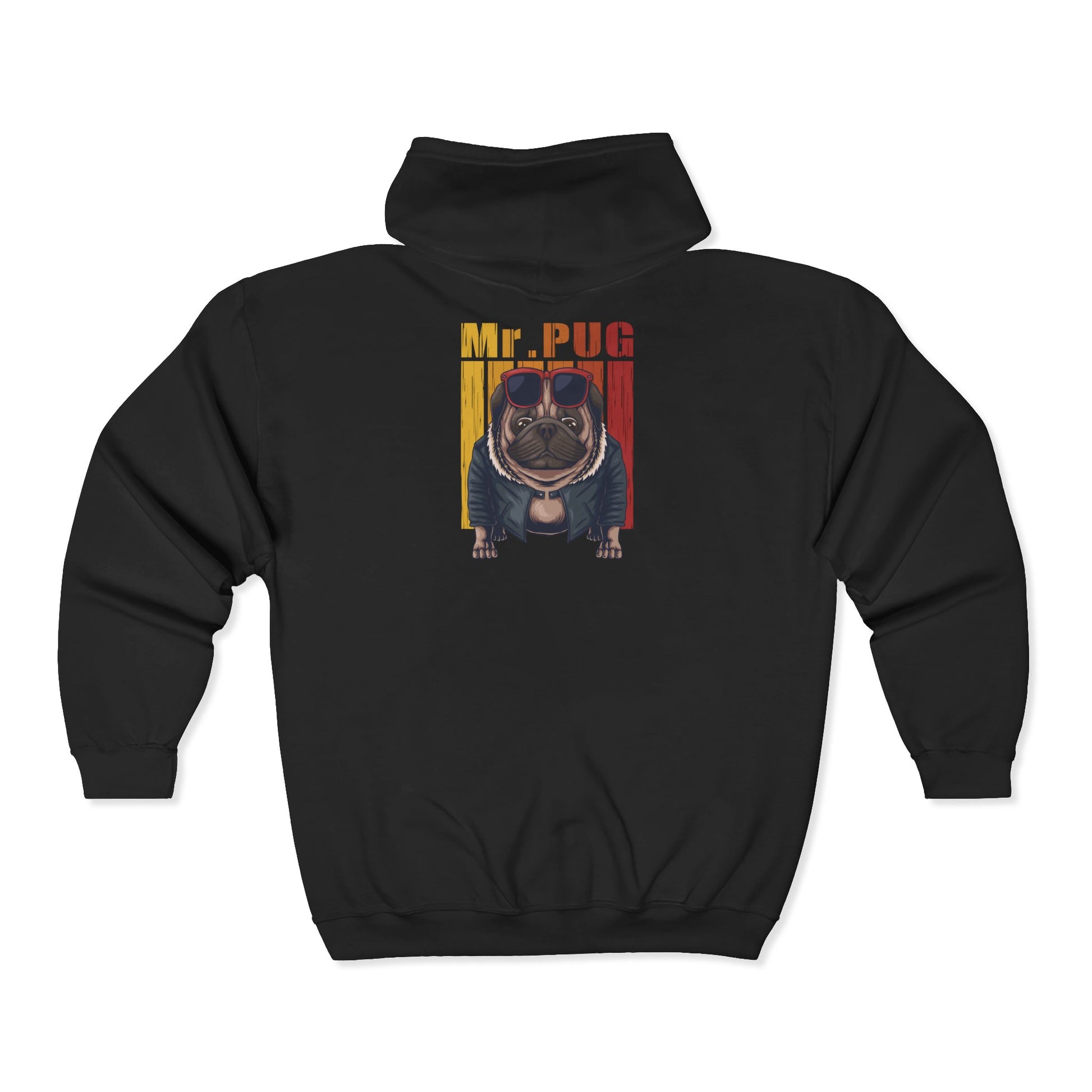 Mr. PUG Hoodie - Funny Pet Lover Gift, Dog Sweatshirt, Cute Animal Apparel, Casual Wear for Dog Owners, Unique Pet Merchandise