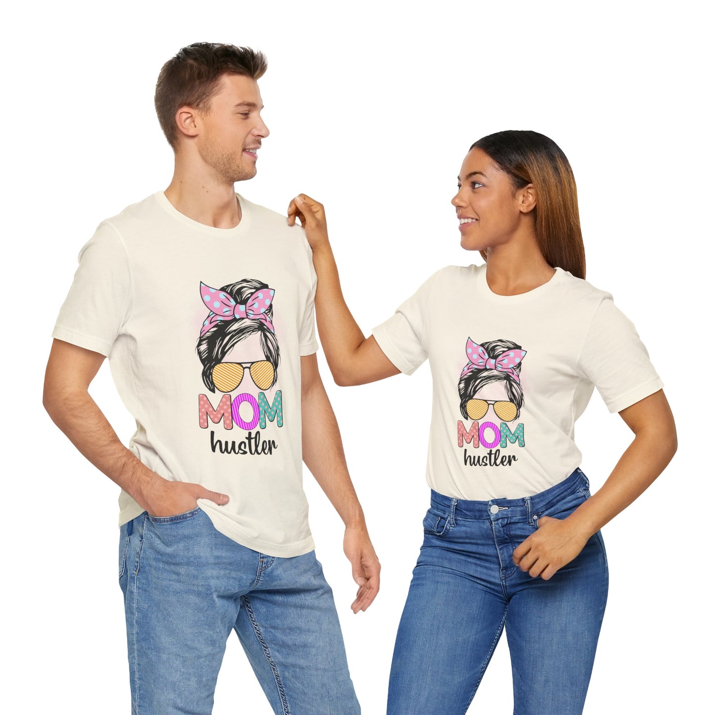Mom Hustler Graphic Tee, Trendy Shirt for Moms, Mother's Day Gift, Motivational Tee, Casual Wear