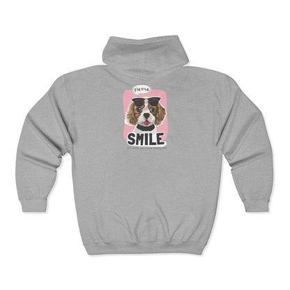 Cavalier King Charles Spaniel Sunglasses Zip Hoodie