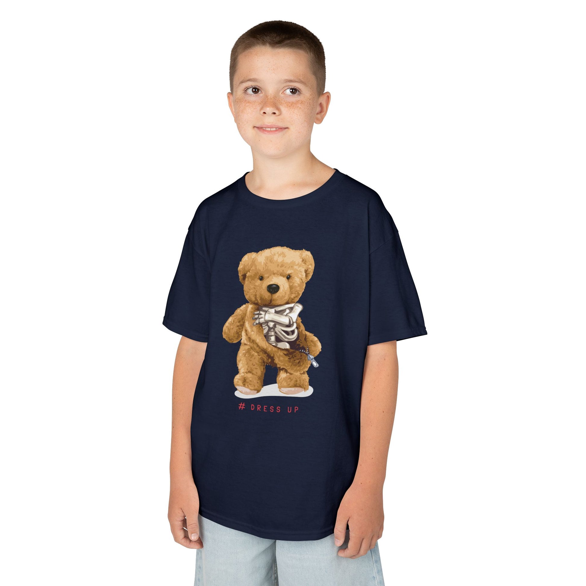 Cute Teddy Bear Kids Tee, Kids Cotton T-Shirt, Fun Graphic Tee, Childrens Holiday Gift, Soft Casual Wear