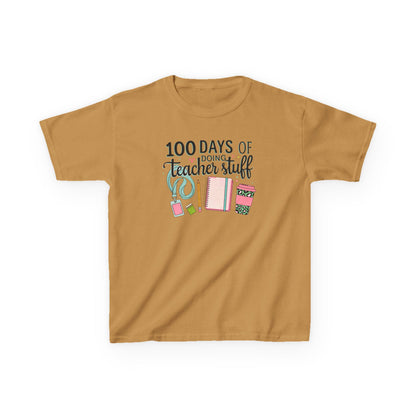 Teacher Appreciation Kids Tee, 100 Days of Teacher Stuff Shirt, School Spirit Tee, Gift for Future Educators, Kids' Classroom Apparel