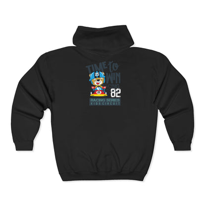 Time to Win Zip Hoodie | Unisex Heavy Blend Sweatshirt, Gift for Gamers, Sports Enthusiasts, Cozy Casual Wear, Fun Hooded Jacket